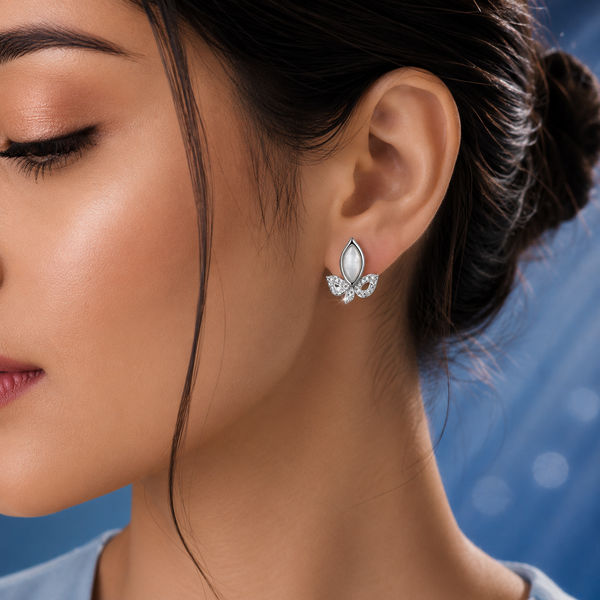 Leaf n petals studs